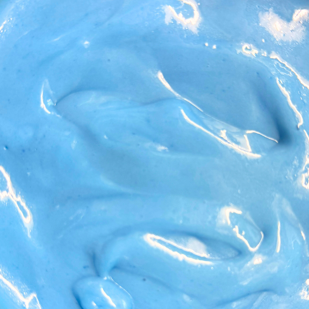 Close-up of blue creamy texture