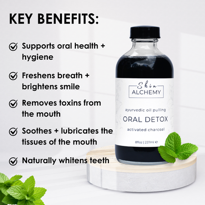 Detox Oil Pulling Mouthwash - Activated Charcoal Blue Haven Holistics